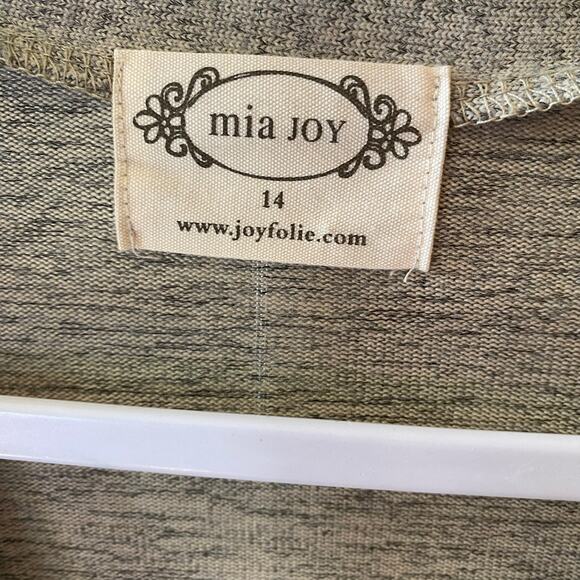Mia Joy Cardigan Oatmeal Color One Button Womens Size 14 - Picture 5 of 5